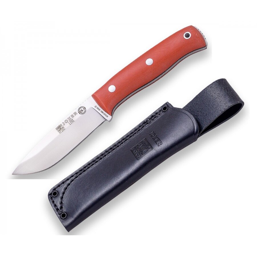 Cutit BS9 Lynx Lama Otel inox 10.5cm Maner Micarta   Teaca Piele Maro