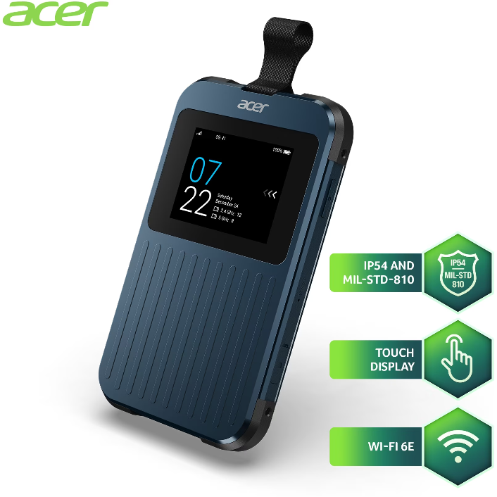 Router Wireless Enduro Connect M3 5G IP54 MIL-STD-810 Mobile Wi-Fi 5G NR & LTE Dual Connectivity 2x2 MIMO LCD Touchscreen Baterie 6500mAh USB-C 3.0