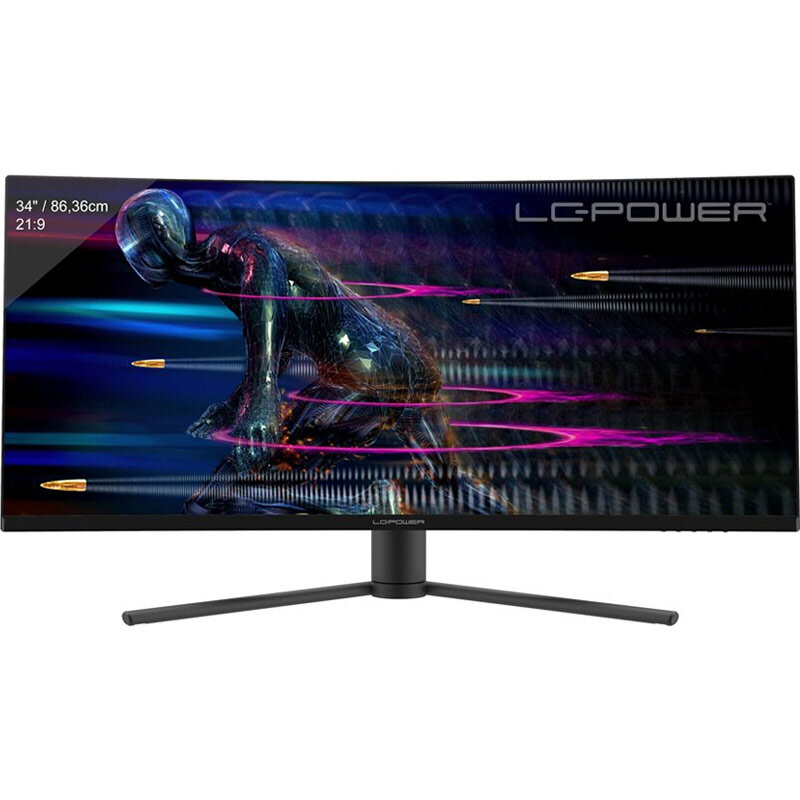 Monitor LED Gaming Curbat LC-M34-UWQHD-165-C 34 inch UltraWide Quad HD VA 4ms 165Hz Black