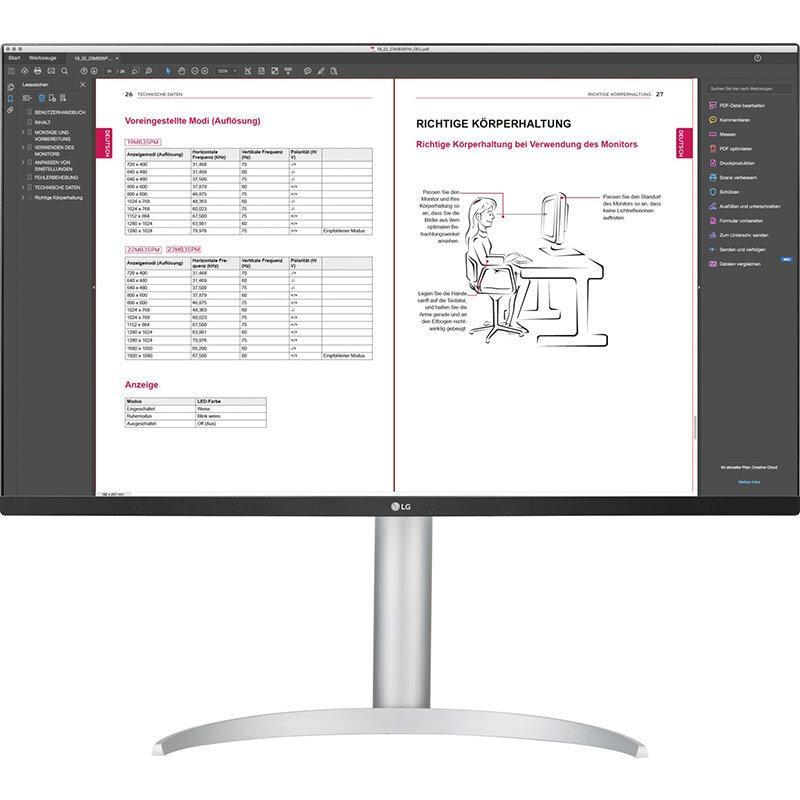 Monitor LED 32UP55NP-W 31.5 inch UHD VA 4ms 60Hz White