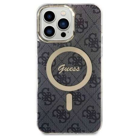 Husa Guess 4G MagSafe pentru iPhone 15 Pro Negru