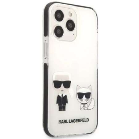 Husa Karl Lagerfeld Karl & Choupette pentru iPhone 13 Pro Alb