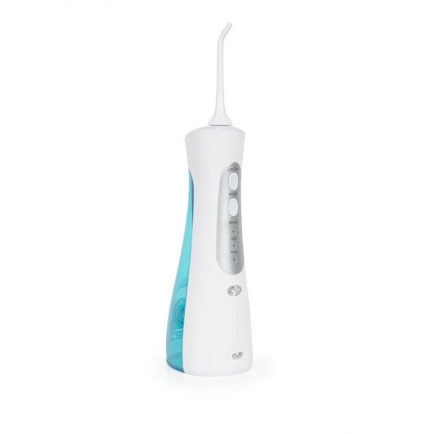 Irigator Oral Portabil Ipx7 200ml Incarcare USB Duza Rotativa 360 Grade Alb/Albastru