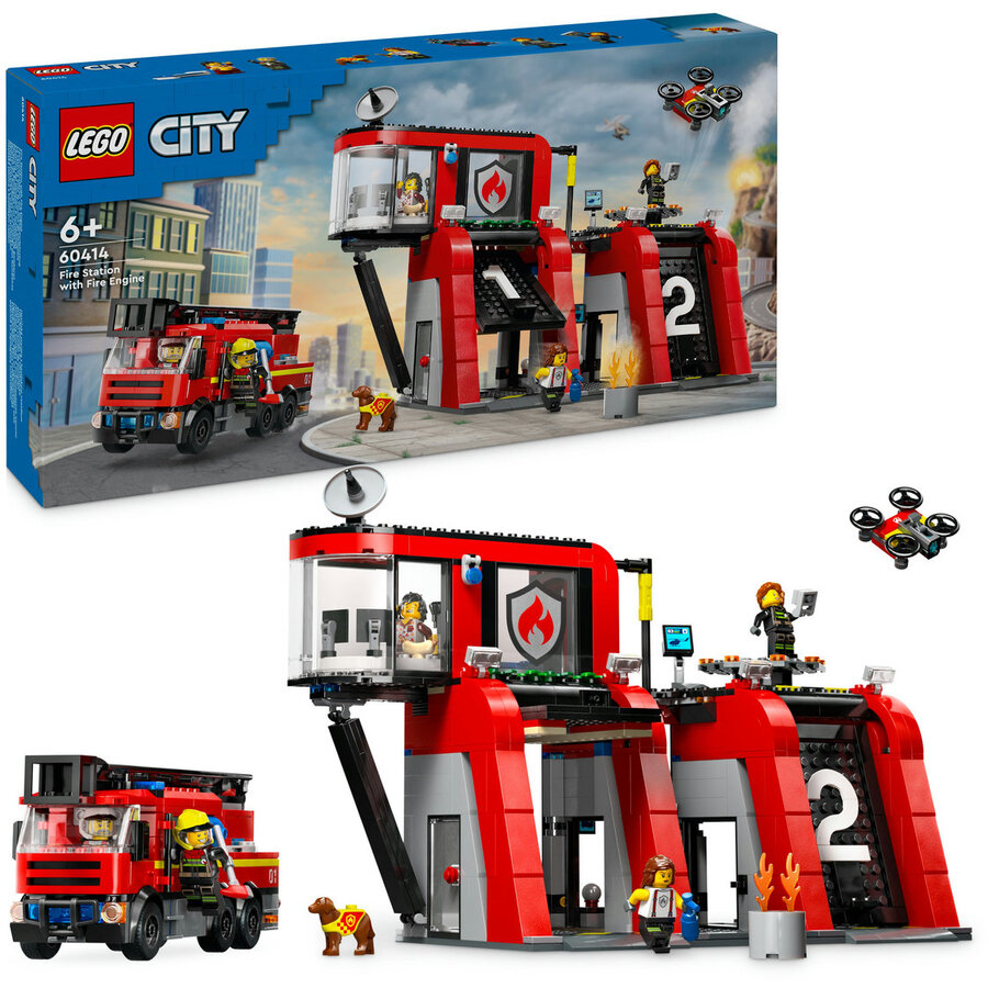 LEGO Statie și camion de pompieri Numar piese 843 Varsta 6 + ani