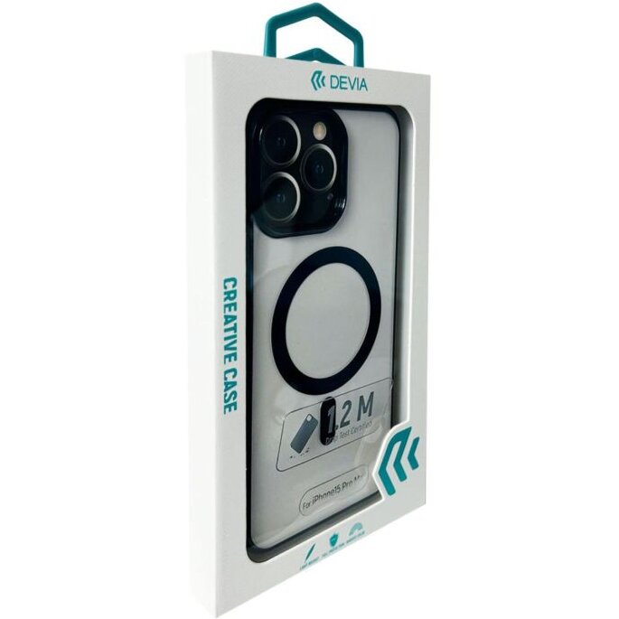 Husa Devia Glimmer Series Magnetic pentru iPhone 15 Pro Max Albastru — imaginea 3