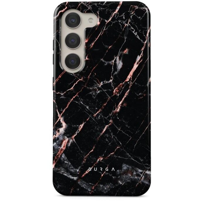 Husa Burga Dual Layer Rose Gold Marble pentru Samsung Galaxy S23