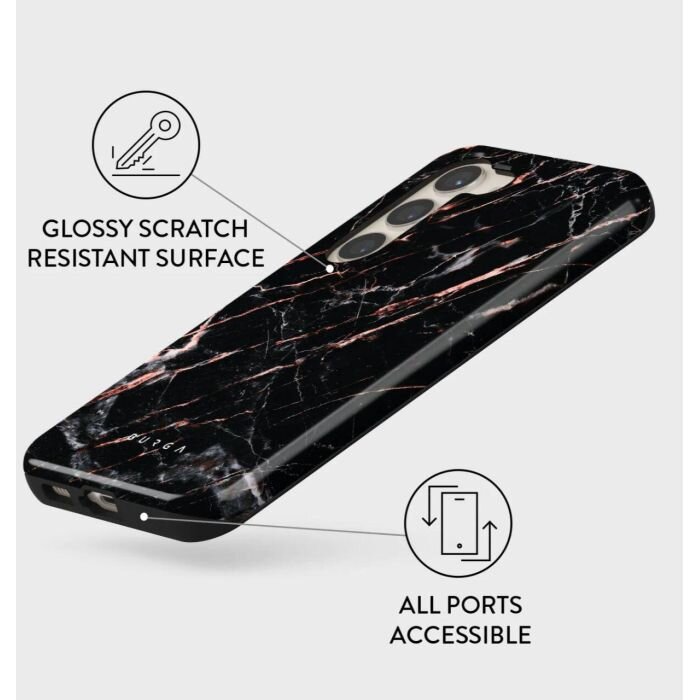 Husa Burga Dual Layer Rose Gold Marble pentru Samsung Galaxy S23 — imaginea 3