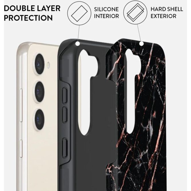 Husa Burga Dual Layer Rose Gold Marble pentru Samsung Galaxy S23 — imaginea 4