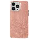 Dual Layer Pink Croco pentru iPhone 15 Pro