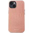 Dual Layer Pink Croco pentru iPhone 15 Plus