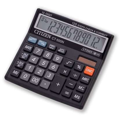 Calculator Birou Citizen Office Ct-555 N 12-Digit 130 X129 Mm Negru
