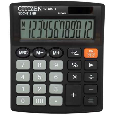 Calculator Birou Citizen Office Sdc-812 Nr 12-Digit 127X105MM Negru