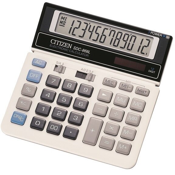 Calculator Birou Sdc-868 L Office 12-Digit 154 X152 Mm Alb