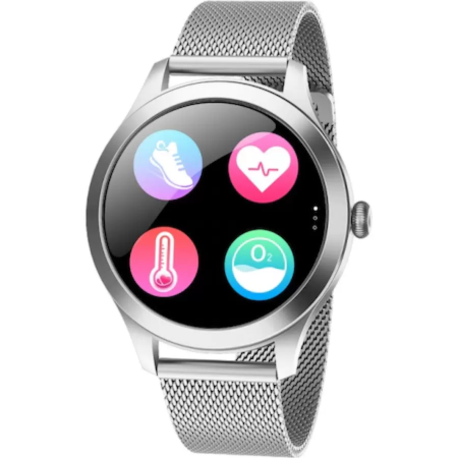 Ceas Inteligent MaxCom FIT FW42 Oțel Inoxidabil Brățară Plasă Metalica TFT Argintiu