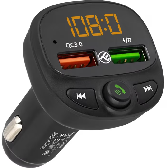 Modulator FM Tellur Bluetooth FMT-B7 USB MicroSD QC 3.0 Negru