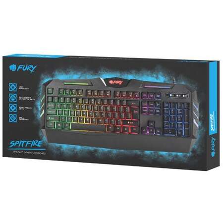Tastatura Natec Gaming  Fury Spitfire  NFU-0868 RGB Negru