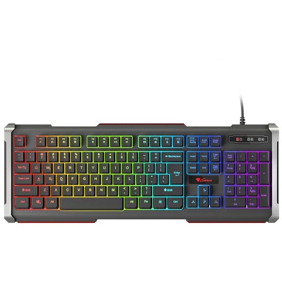 Tastatura Genesis Rhod 400 RGB US Gaming  USB  Negru