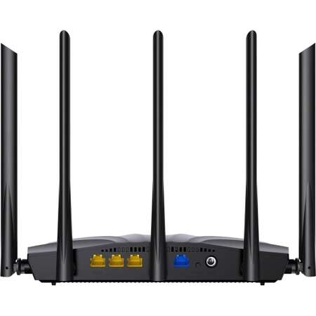 Router Wireless Tenda TX2 PRO   802.11a.x   AX 1500 Dual Band  Porturi 1 WAN  3 LAN Gigabit  Antene 5 Externe   Negru