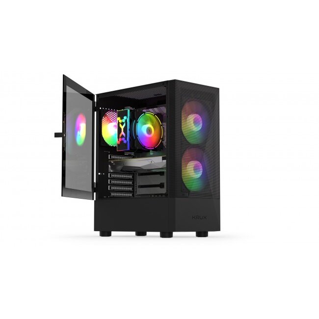 Carcasa Vako  ATX  micro-ATX  mini-ITX  Tempered Glass Negru