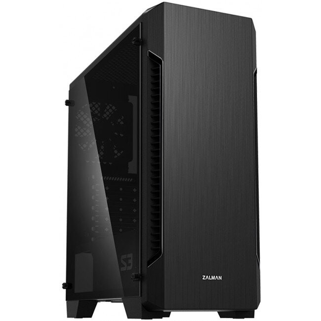 Carcasa S3 TG ATX Mid Tower x3 Ventilatoare  Tempered Glass Negru