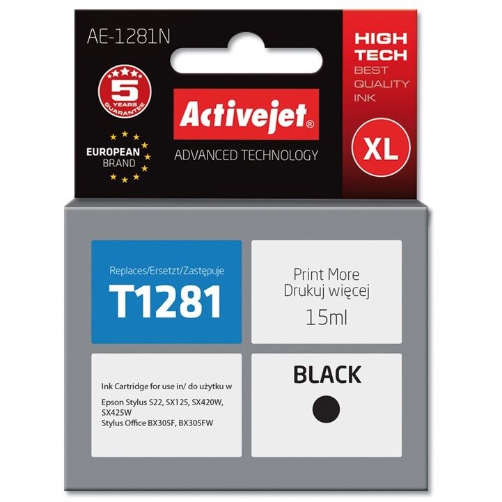 Consumabil AE-1281N  Epson T1281 Supreme 15ml Black