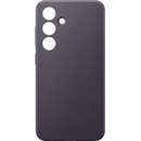 Vegan Leather Case pentru Galaxy S24 S921 Dark Violet