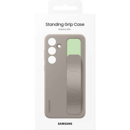 Husa Samsung Standing Grip Case pentru Galaxy S24+ S926 Taupe
