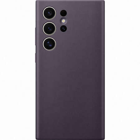 Husa Samsung Vegan Leather Case pentru Galaxy S24 Ultra S928 Dark Violet