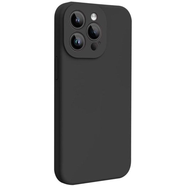 Husa Lemontti Liquid Silicon MagCharge pentru iPhone 15 Pro Max Negru