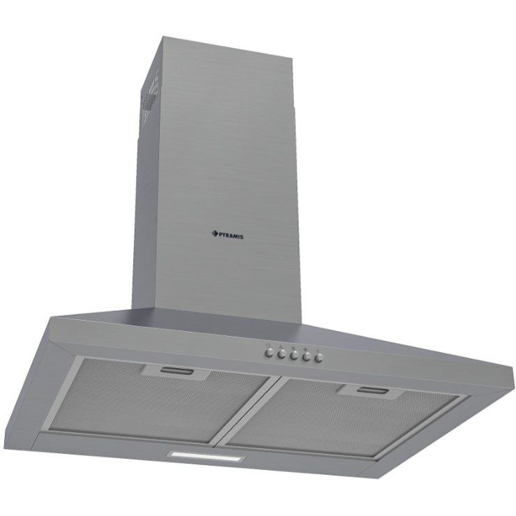 Hota Decorativa MDSC inox 68db Clasa B Butoane Pivotante 410 m³/h 115W LED Gri