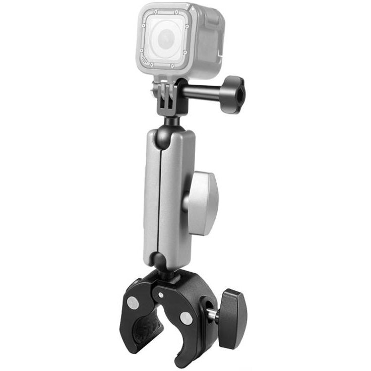 Accesoriu Camera Video Actiune PU867B pentru camere video sport, Rotire 360 grade, de la 1.5 pana la 5 cm, Negru