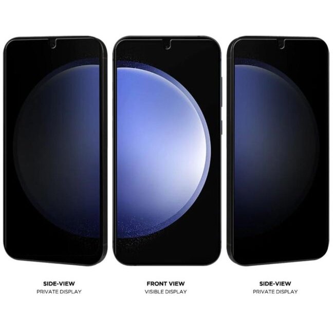 Folie protecție Eiger Sticlă 2.5D Mountain Glass Privacy pentru Samsung Galaxy S24 Black — imaginea 5