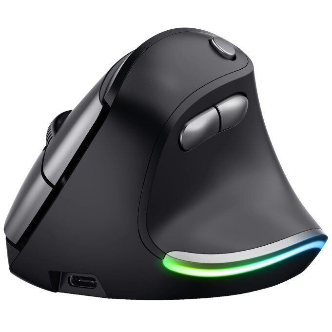 Mouse Bayo Wireless Rechargeable Ergonomic Mouse Negru