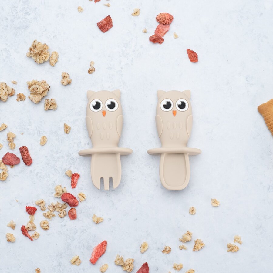 Set Tacâmuri AppeKids OWL Bubble Beige
