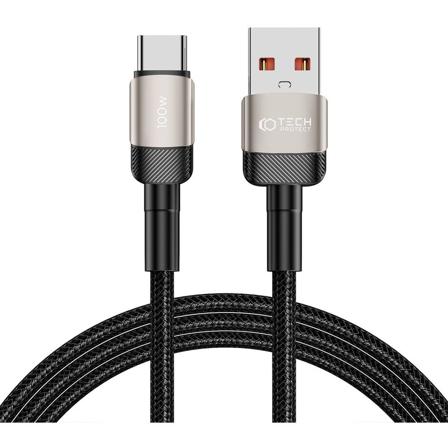 Cablu de date UltraBoost EVO, USB/USB Type-C, 100W, 5A, 2m, Gri