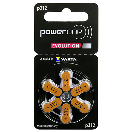 SET BATERII AUDITIVE POWER ONE EVOLUTION 312 VARTA