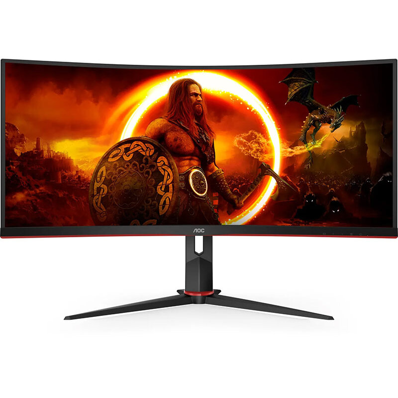 Monitor LED Gaming Curbat G2 CU34G2XP 34 inch UWQHD VA 1ms 180Hz Black