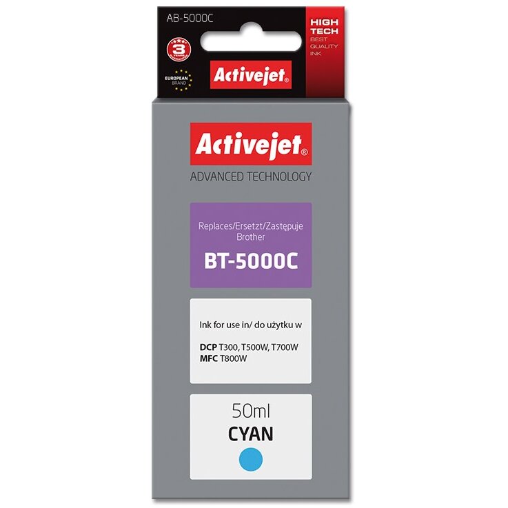 Cartuș Inkjet ActiveJet AB-5000C Brother BT-5000C Supreme 50ml Cyan