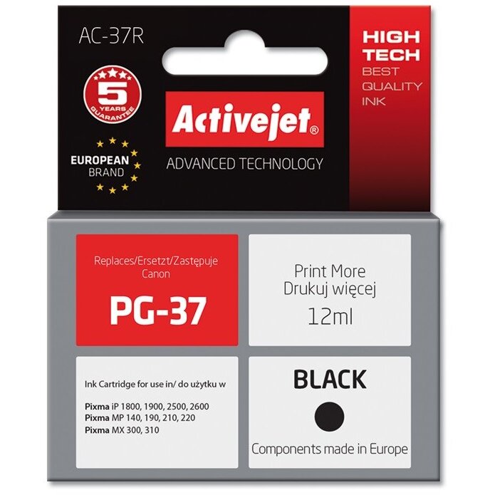 Consumabil AC-37R Canon PG-37 Premium 12ml Black