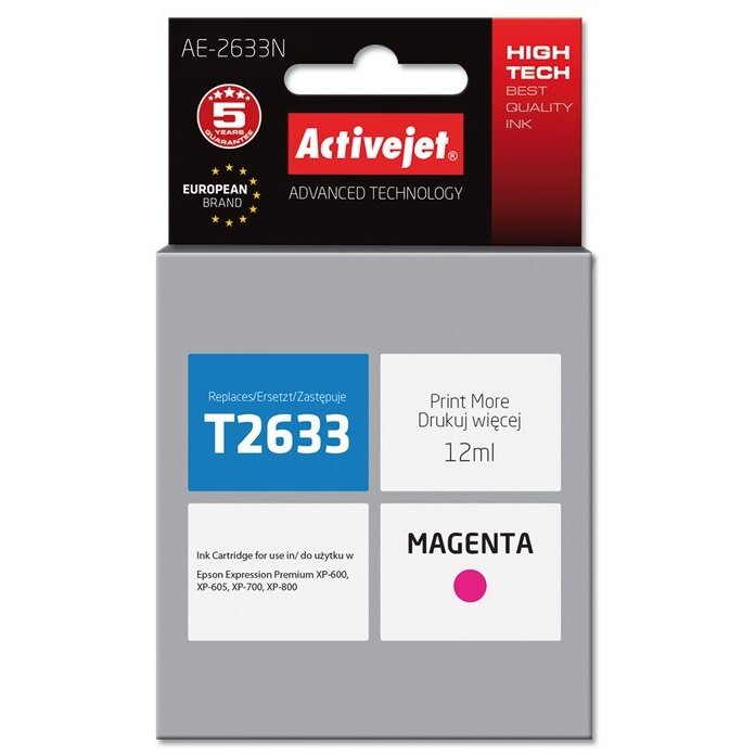 Consumabil AE-2633N  Epson 26 T2633 Supreme 12ml Magenta