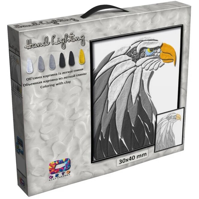 Set Pictura 3D cu Argila Usoara Eagle 40x30cm