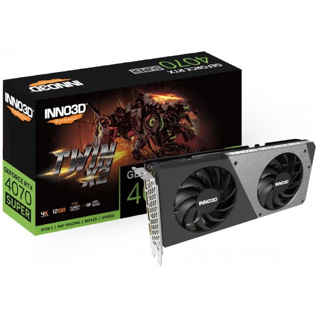 Placa Video GeForce RTX 4070 SUPER Twin X2 12GB GDDR6X DLSS 3