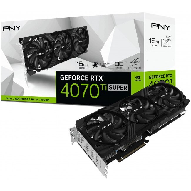 Placa Video GeForce RTX 4070 Ti SUPER Verto Triple Fan 16GB OC GDDR6X DLSS 3