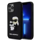 Lagerfeld 3D Rubber Karl and Choupette Zadni Kryt pro iPhone 12/12 Pro Black