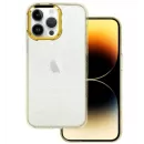 Cover Lens Fashion Golden Frame pentru iPhone 13 Pro Auriu