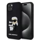 Lagerfeld 3D Rubber Karl and Choupette Zadni Kryt pro iPhone 14 Black