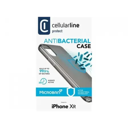 Husa Cellularline Cover  Hard Antimicrobial pentru iPhone XR Fumuriu