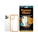 Protective Case for Apple iPhone 12 | 12 Pro, Transparency / Orange Frame