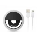 Lampa Contakt Led Ring pentru Selfie cu Cablu Date Micro Usb Negru