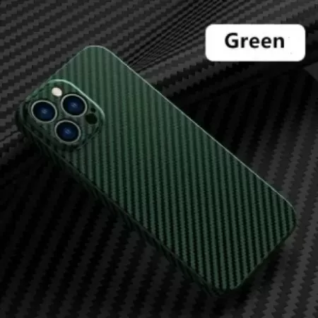 Husa Contakt Cover Hard Carbon Fiber pentru iPhone 12 Pro Verde